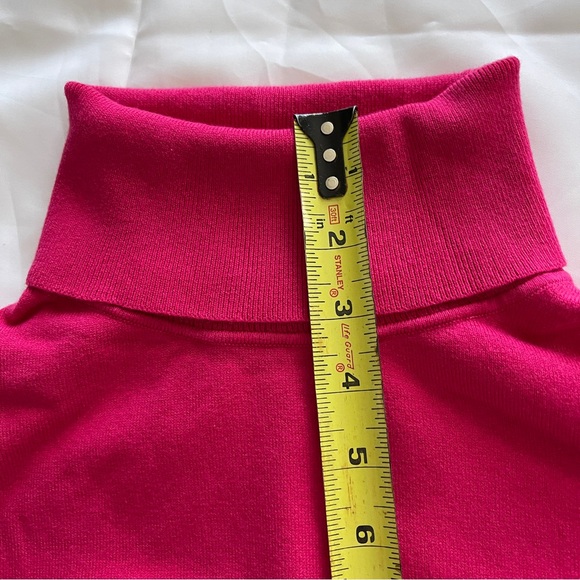Talbots Knit Turtleneck Sweater XL Pink Barbiecore Quiet Luxury - Picture 6 of 13